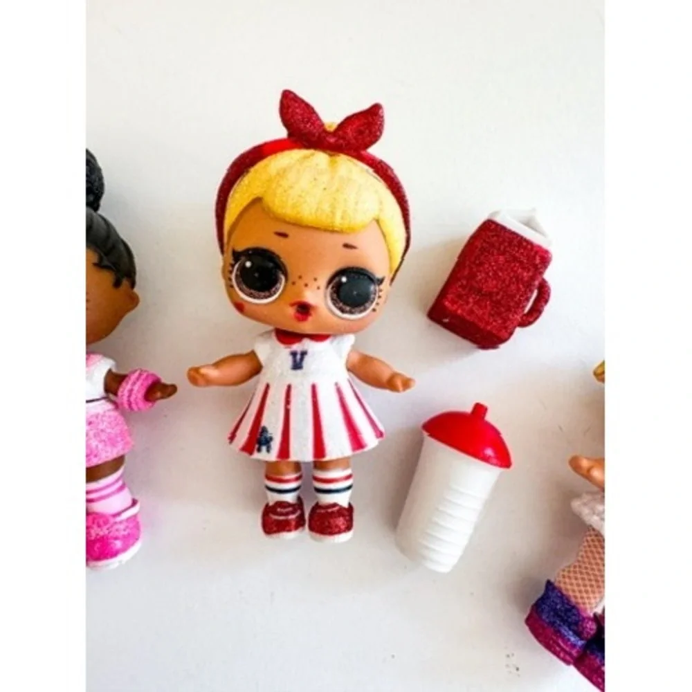 LOL Surprise All Star BBs Cheer Team Dolls Lot of 4 With Accessories Pom Poms